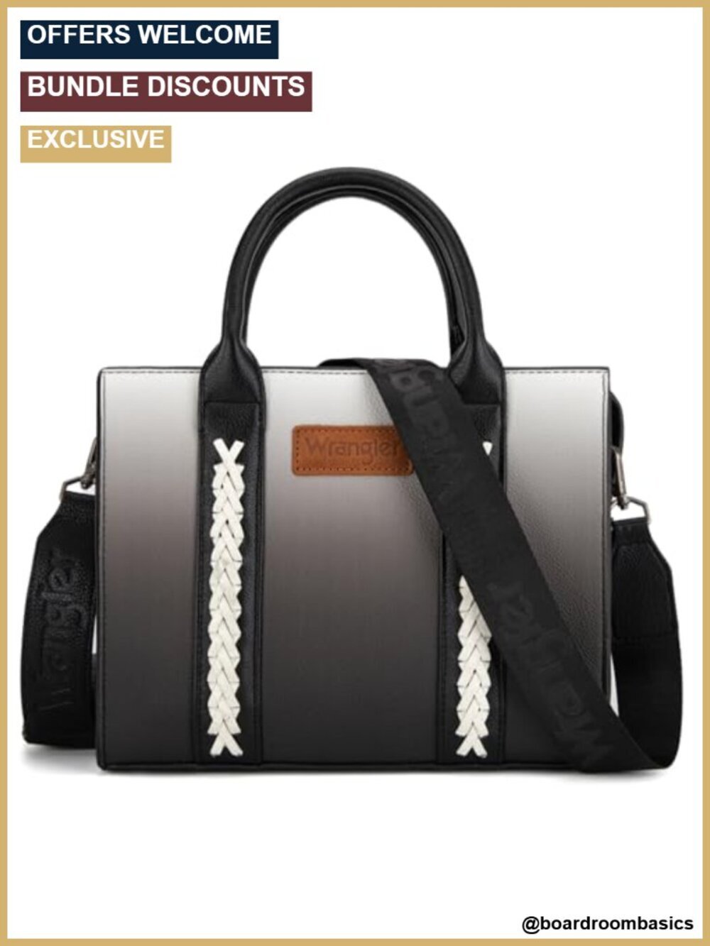 Faux Leather Satchel Tote Bag with Adjustable Strap